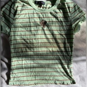 mushroom cropped tee